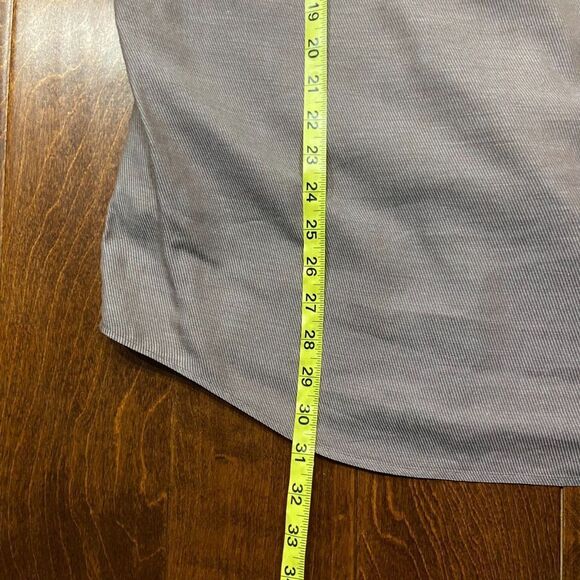 Donna Karen Signature Button Front Cotton Gray Dress Shirt Men's Size Large - Picture 8 of 8